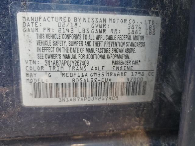 Photo 11 VIN: 3N1AB7AP0JY267409 - NISSAN SENTRA S 