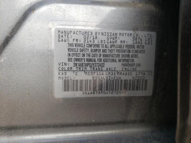 Photo 9 VIN: 3N1AB7AP0JY272402 - NISSAN SENTRA S 