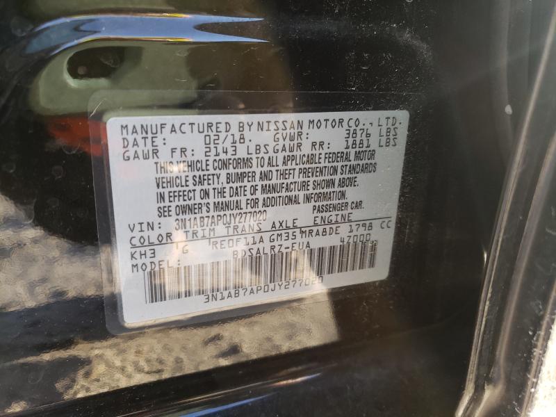 Photo 9 VIN: 3N1AB7AP0JY277020 - NISSAN SENTRA S 