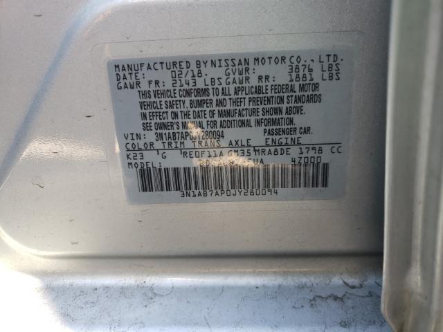 Photo 9 VIN: 3N1AB7AP0JY280094 - NISSAN SENTRA S 