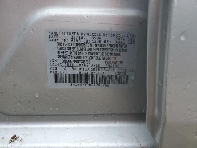 Photo 11 VIN: 3N1AB7AP0JY285702 - NISSAN SENTRA S 