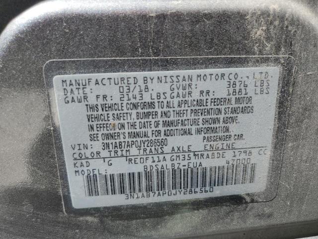 Photo 11 VIN: 3N1AB7AP0JY286560 - NISSAN SENTRA S 