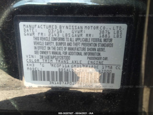 Photo 8 VIN: 3N1AB7AP0JY287000 - NISSAN SENTRA 