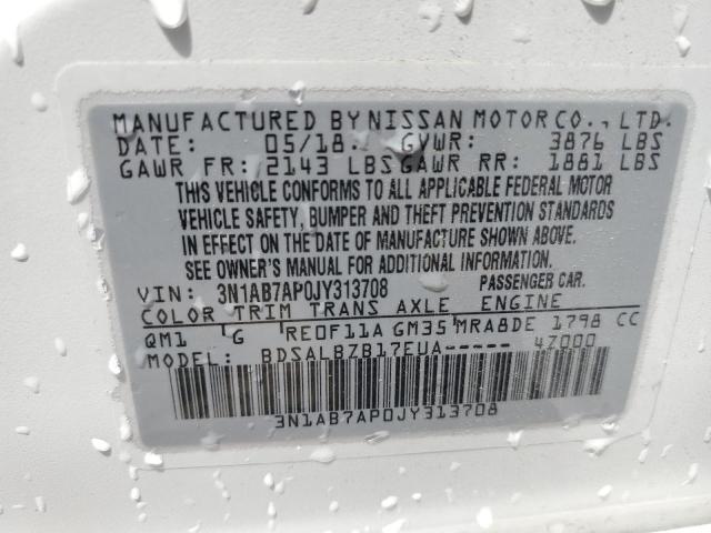 Photo 12 VIN: 3N1AB7AP0JY313708 - NISSAN SENTRA S 