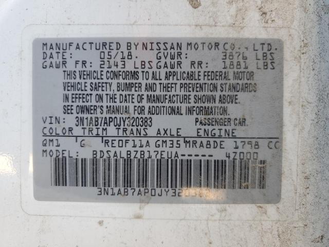 Photo 11 VIN: 3N1AB7AP0JY320383 - NISSAN SENTRA S 