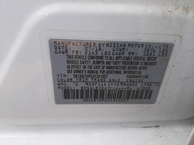 Photo 9 VIN: 3N1AB7AP0JY341007 - NISSAN SENTRA 