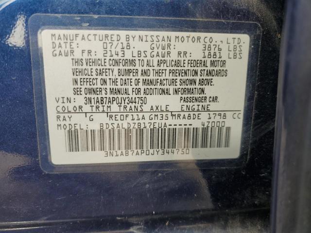 Photo 11 VIN: 3N1AB7AP0JY344750 - NISSAN SENTRA S 