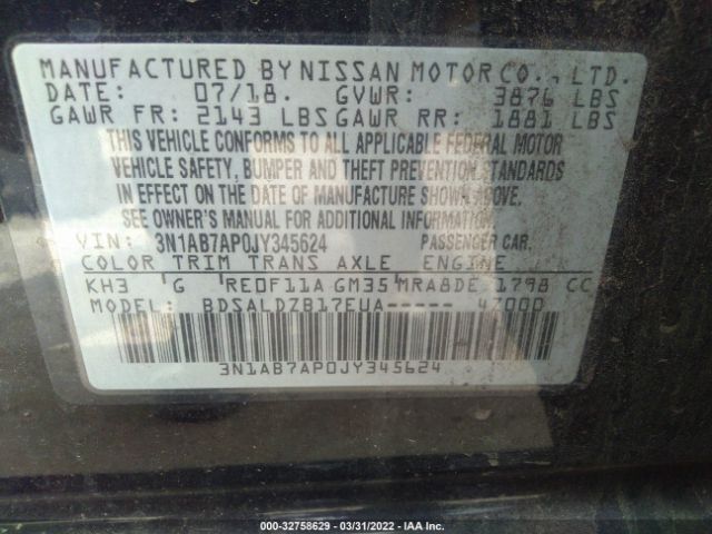 Photo 8 VIN: 3N1AB7AP0JY345624 - NISSAN SENTRA 