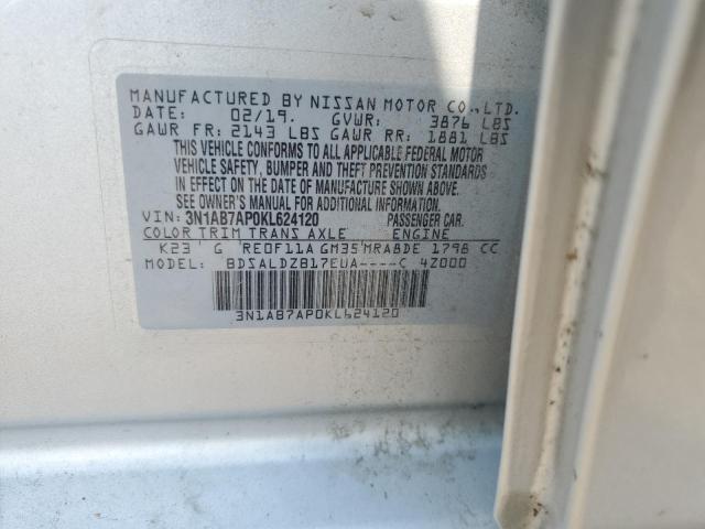 Photo 11 VIN: 3N1AB7AP0KL624120 - NISSAN SENTRA S 