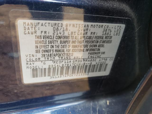 Photo 9 VIN: 3N1AB7AP0KY215313 - NISSAN SENTRA 