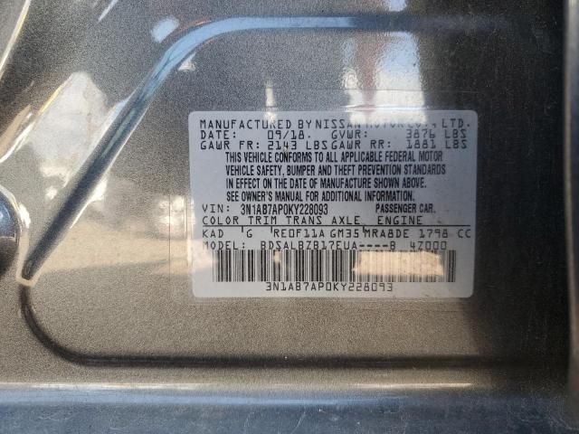 Photo 12 VIN: 3N1AB7AP0KY228093 - NISSAN SENTRA S 