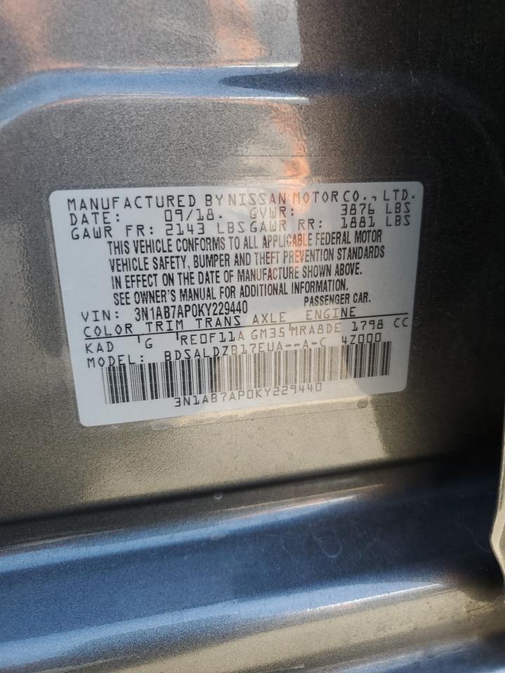 Photo 12 VIN: 3N1AB7AP0KY229440 - NISSAN SENTRA 