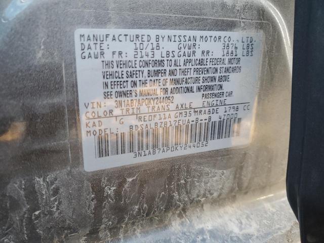 Photo 12 VIN: 3N1AB7AP0KY244052 - NISSAN SENTRA 