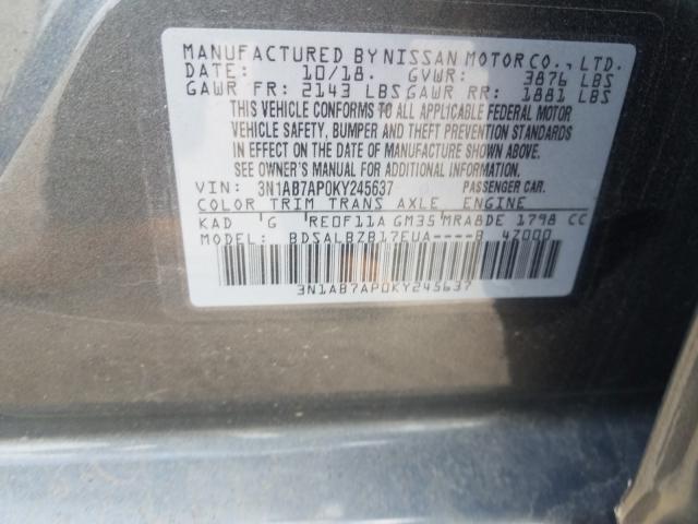 Photo 9 VIN: 3N1AB7AP0KY245637 - NISSAN SENTRA S 