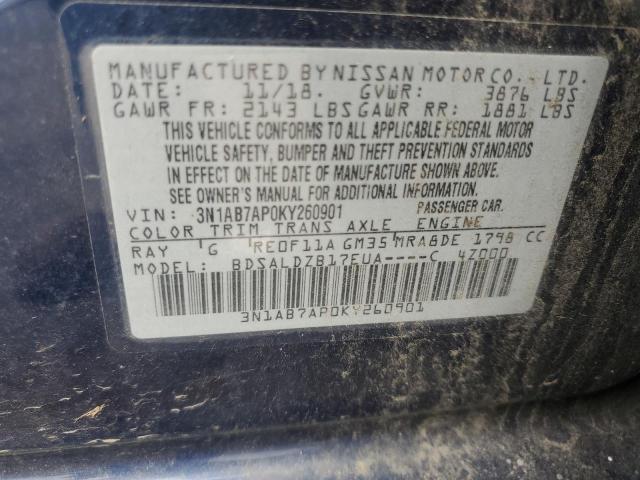 Photo 11 VIN: 3N1AB7AP0KY260901 - NISSAN SENTRA 