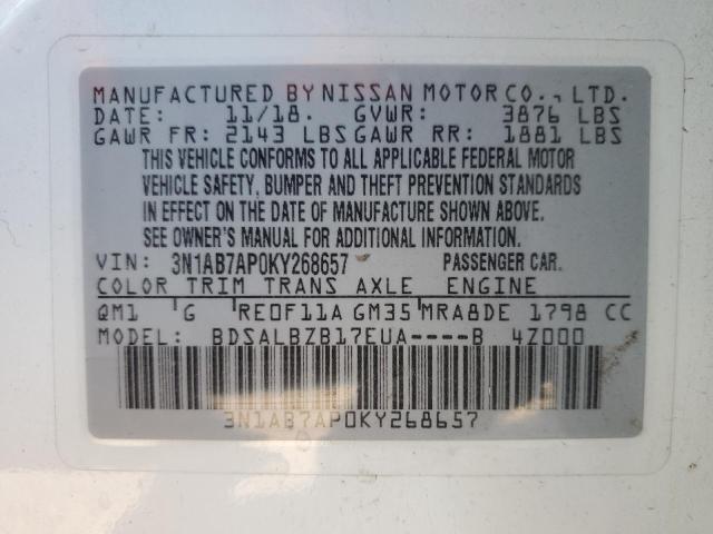 Photo 11 VIN: 3N1AB7AP0KY268657 - NISSAN SENTRA 