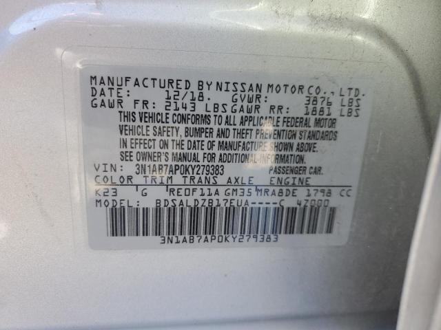 Photo 12 VIN: 3N1AB7AP0KY279383 - NISSAN SENTRA S 