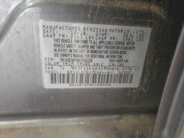 Photo 11 VIN: 3N1AB7AP0KY280226 - NISSAN SENTRA 