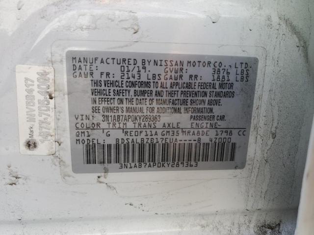 Photo 12 VIN: 3N1AB7AP0KY289363 - NISSAN SENTRA S 