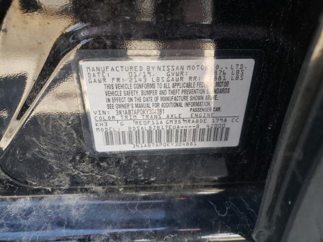 Photo 9 VIN: 3N1AB7AP0KY304881 - NISSAN SENTRA 