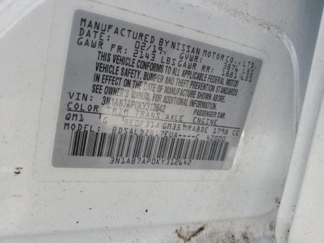 Photo 12 VIN: 3N1AB7AP0KY312642 - NISSAN SENTRA S 