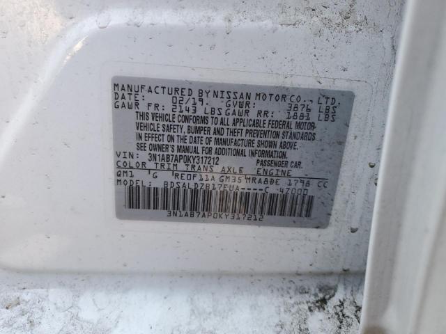 Photo 11 VIN: 3N1AB7AP0KY317212 - NISSAN SENTRA S 