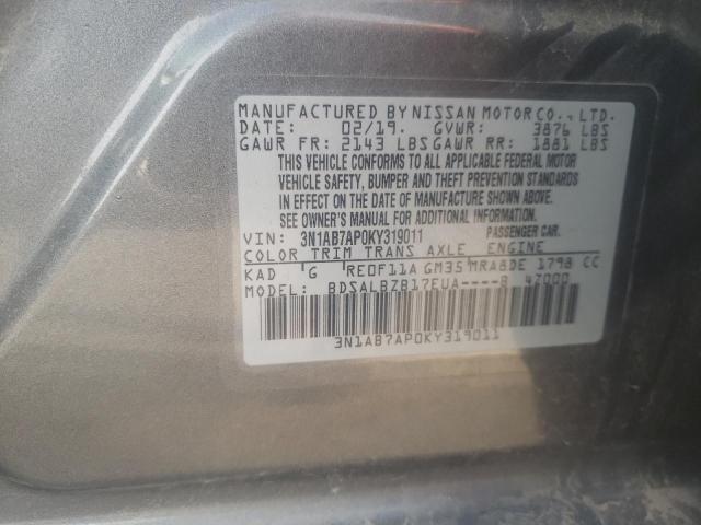 Photo 11 VIN: 3N1AB7AP0KY319011 - NISSAN SENTRA S 