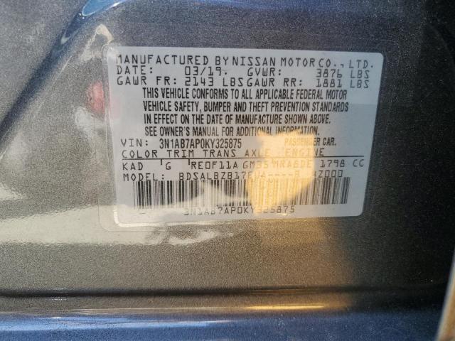 Photo 11 VIN: 3N1AB7AP0KY325875 - NISSAN SENTRA S 