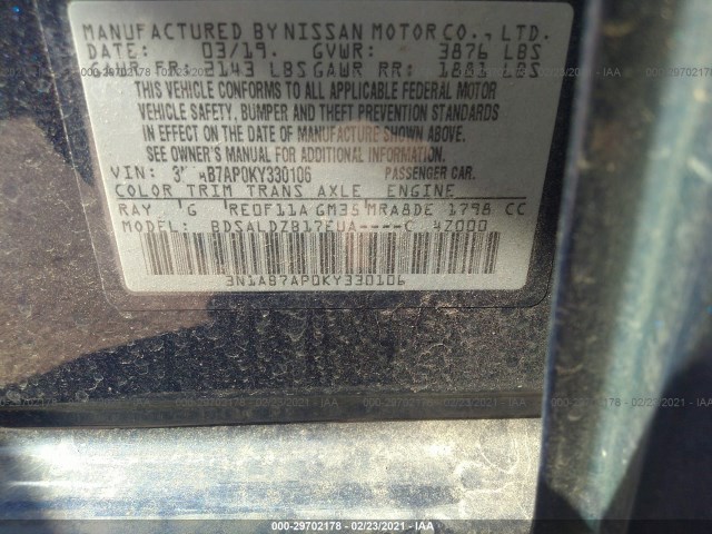 Photo 8 VIN: 3N1AB7AP0KY330106 - NISSAN SENTRA 