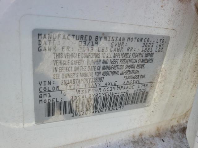 Photo 11 VIN: 3N1AB7AP0KY336097 - NISSAN SENTRA S 