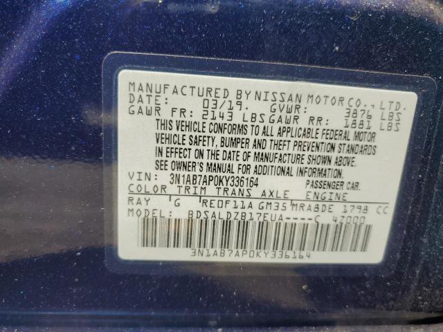 Photo 12 VIN: 3N1AB7AP0KY336164 - NISSAN SENTRA S 