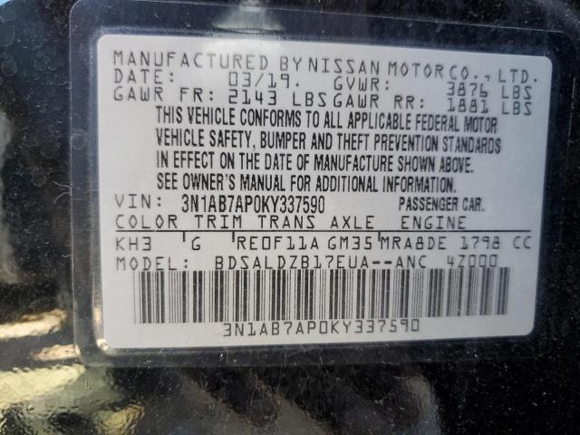 Photo 11 VIN: 3N1AB7AP0KY337590 - NISSAN SENTRA S 