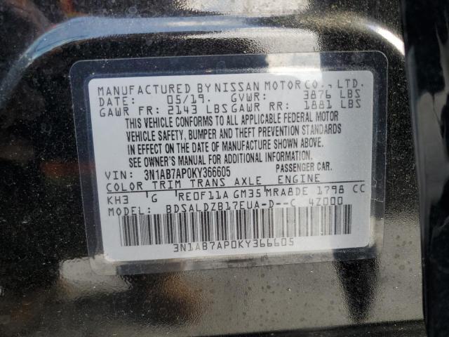 Photo 12 VIN: 3N1AB7AP0KY366605 - NISSAN SENTRA S 