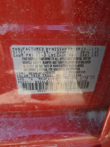 Photo 11 VIN: 3N1AB7AP0KY374722 - NISSAN SENTRA 