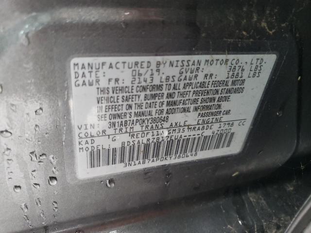 Photo 11 VIN: 3N1AB7AP0KY380648 - NISSAN SENTRA S 