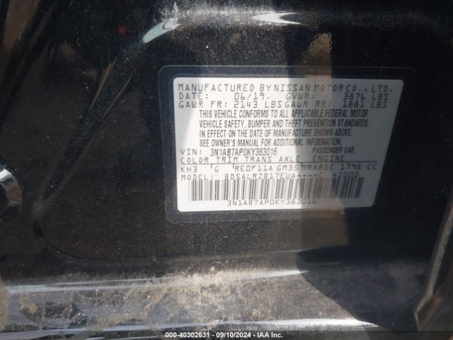 Photo 8 VIN: 3N1AB7AP0KY383016 - NISSAN SENTRA 