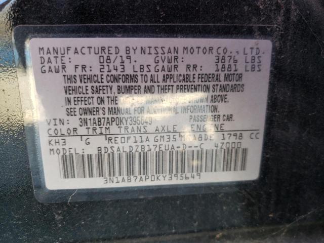 Photo 9 VIN: 3N1AB7AP0KY395649 - NISSAN SENTRA 