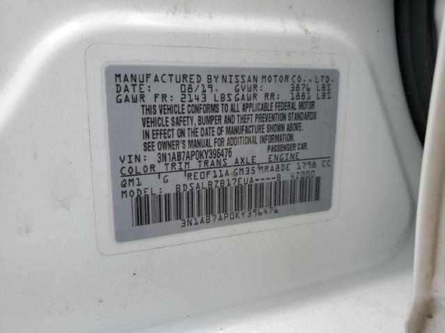 Photo 12 VIN: 3N1AB7AP0KY396476 - NISSAN SENTRA 