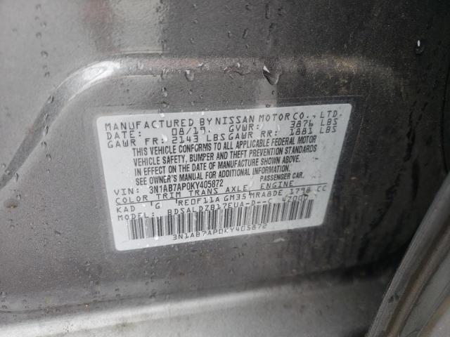 Photo 11 VIN: 3N1AB7AP0KY405872 - NISSAN SENTRA S 