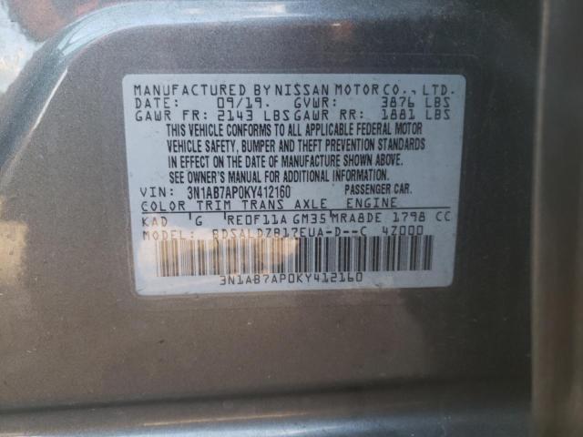 Photo 11 VIN: 3N1AB7AP0KY412160 - NISSAN SENTRA S 