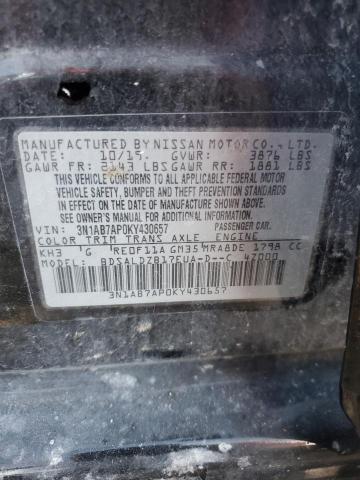 Photo 11 VIN: 3N1AB7AP0KY430657 - NISSAN SENTRA S 