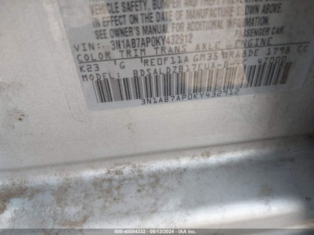 Photo 8 VIN: 3N1AB7AP0KY432912 - NISSAN SENTRA 