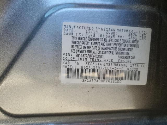 Photo 11 VIN: 3N1AB7AP0KY453100 - NISSAN SENTRA S 