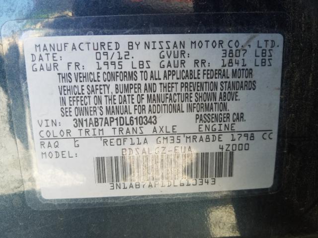 Photo 9 VIN: 3N1AB7AP1DL610343 - NISSAN SENTRA S 