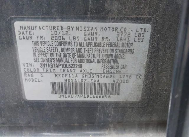 Photo 8 VIN: 3N1AB7AP1DL622248 - NISSAN SENTRA 