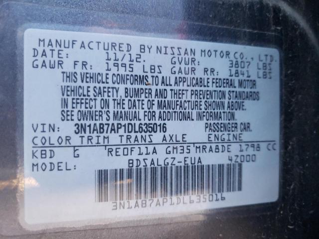 Photo 9 VIN: 3N1AB7AP1DL635016 - NISSAN SENTRA S 