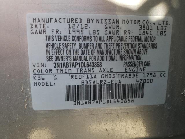 Photo 9 VIN: 3N1AB7AP1DL643858 - NISSAN SENTRA 