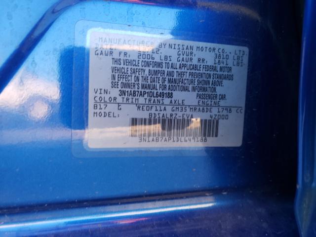 Photo 9 VIN: 3N1AB7AP1DL649188 - NISSAN SENTRA S 