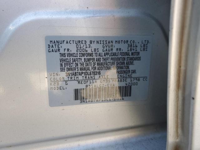 Photo 11 VIN: 3N1AB7AP1DL670316 - NISSAN SENTRA S 