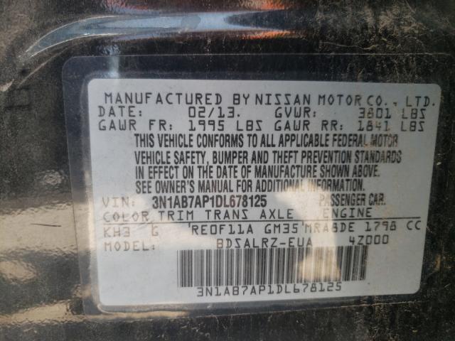 Photo 9 VIN: 3N1AB7AP1DL678125 - NISSAN SENTRA S 